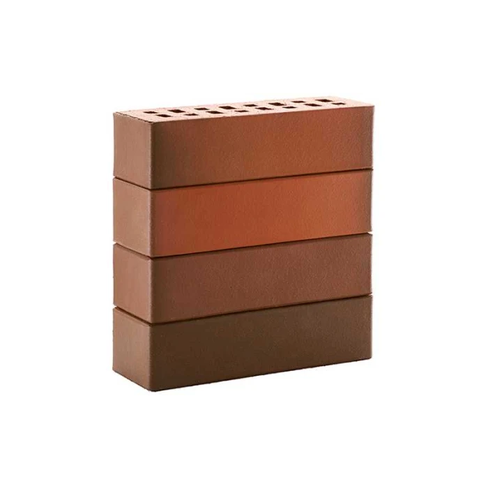 Кирпич ЛСР Ноттингем гладкий красный флэшинг клинкерный М300 250х85х65 мм