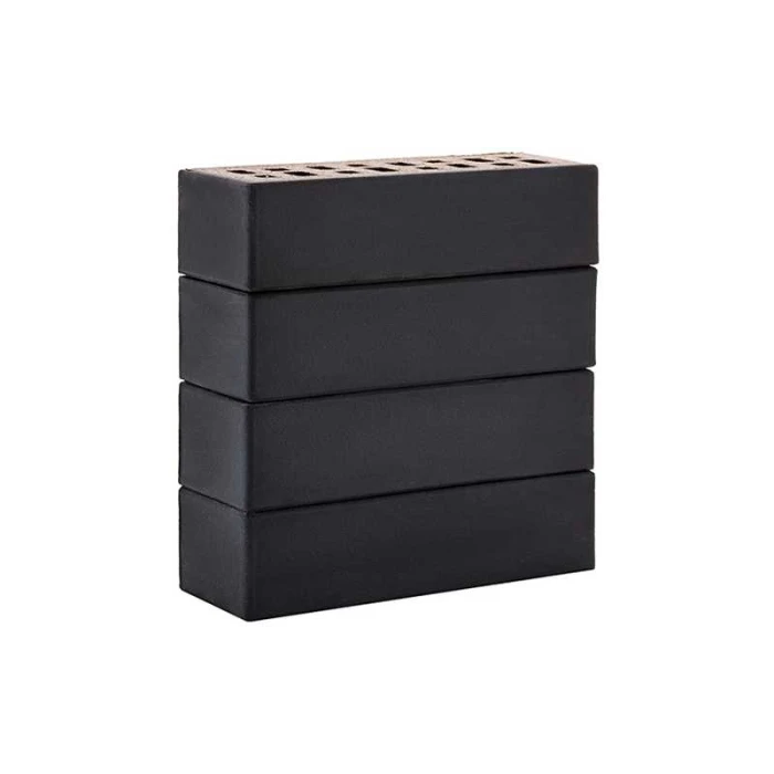 Кирпич ЛСР Рейкьявик гладкий черный ангоб матовый клинкерный М300 250х85х65 мм