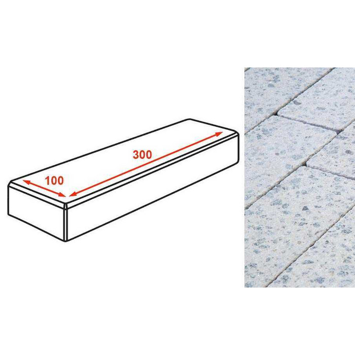 Плитка тротуарная Готика Granite FINERRO, паркет, Мансуровский 300*100*80 мм