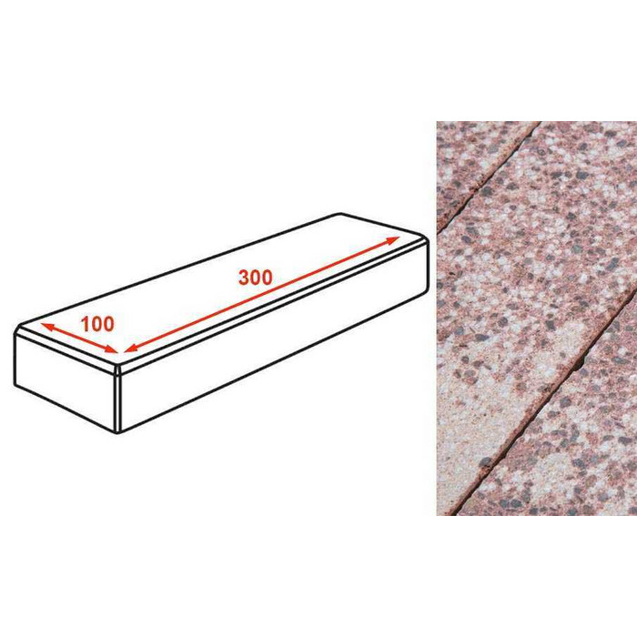 Плитка тротуарная Готика Granite FINERRO, паркет, Сансет 300*100*80 мм