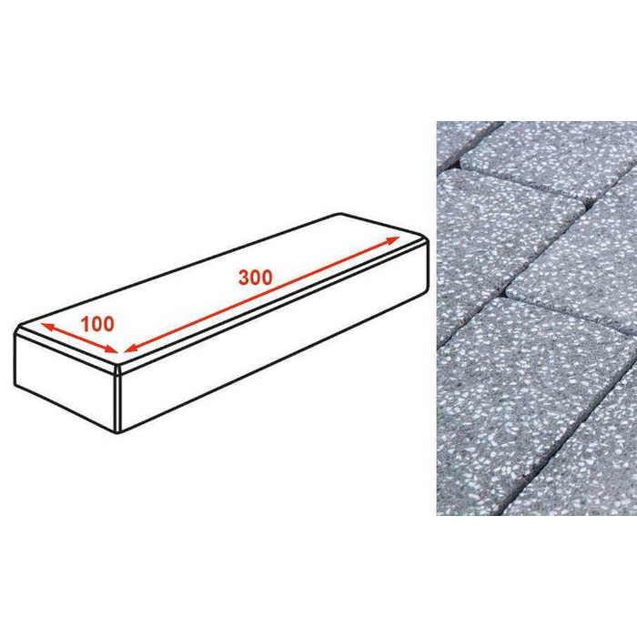 Плитка тротуарная Готика Granite FINERRO, паркет, Суховязский 300*100*80 мм
