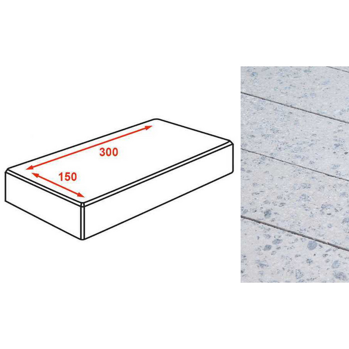 Плитка тротуарная Готика Granite FINO, картано, Мансуровский 300*150*80 мм