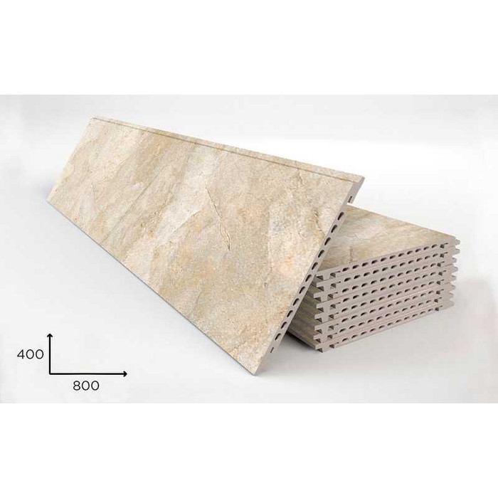 Керамогранитная плита FAVEKER GA16 для НФС, Rocks Beige, 800*400*18 мм