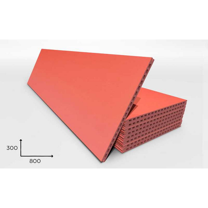Керамогранитная плита FAVEKER GA20 для НФС, Rojo, 800*300*20 мм