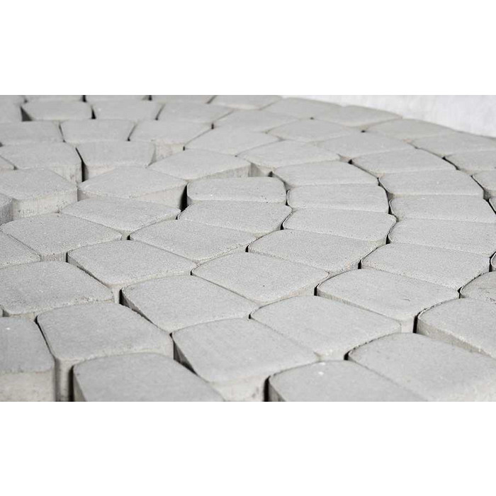 Плитка тротуарная BRAER Классико круговая серебристый, 73*110*115*60 мм