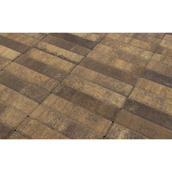 Плитка тротуарная BRAER Паркет Color Mix Каштан, 200*50*60 мм