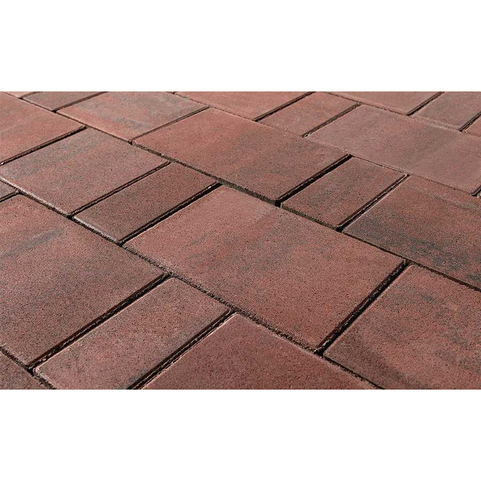 Плитка тротуарная BRAER Старый город Ландхаус Color Mix Закат, толщина 80 мм