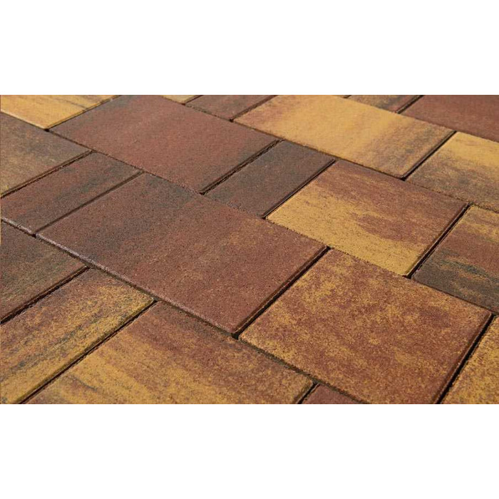 Плитка тротуарная BRAER Старый город Ландхаус Color Mix Мальва, толщина 80 мм