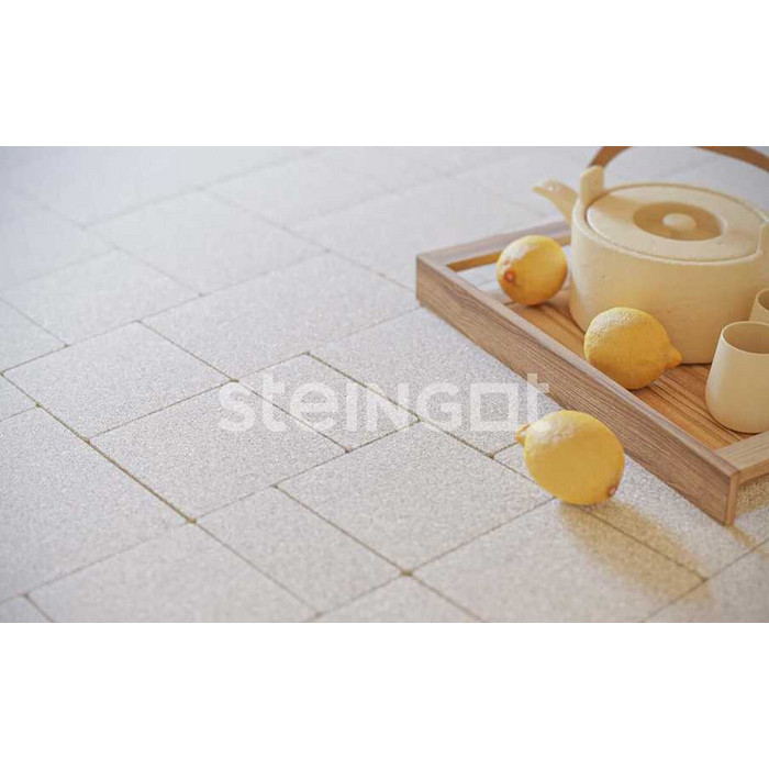 Плитка тротуарная Steingot Моно, Бавария, белый, толщина 60 мм