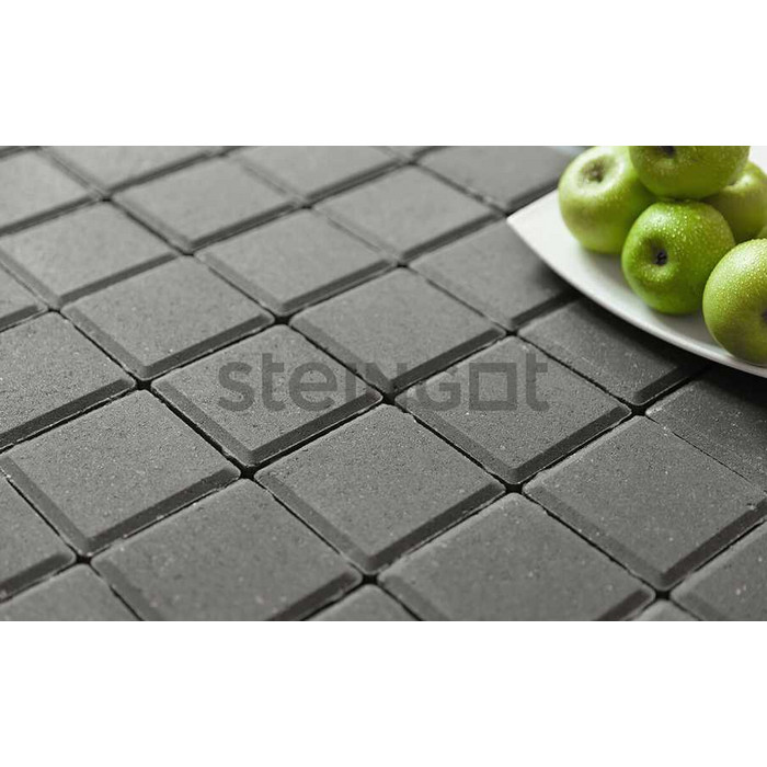 Плитка тротуарная Steingot Моно, Квадрат, серый, 300*300*60 мм