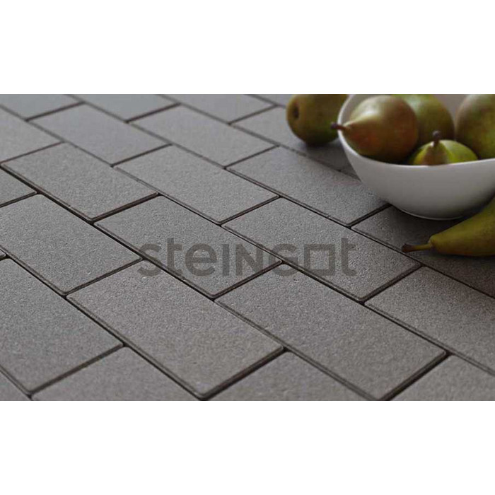 Плитка тротуарная Steingot Моно, Прямоугольник, с фаской 1,5*1,5, серый, 200*100*60 мм