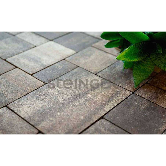 Плитка тротуарная Steingot Color Mix Бавария, Штайн Браун, толщина 60 мм