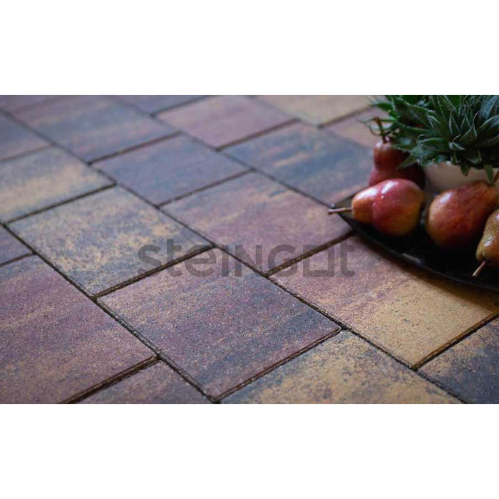 Плитка тротуарная Steingot Color Mix, Новый город, Блэнд, толщина 80 мм